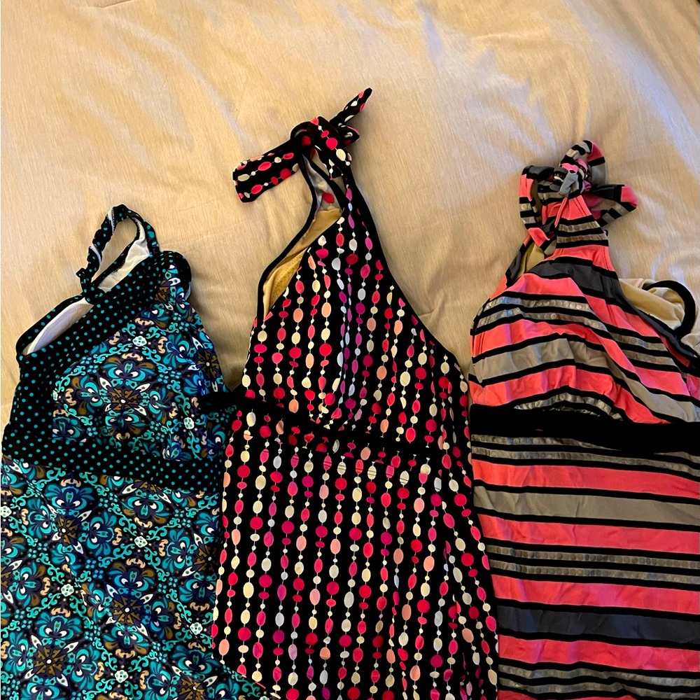 Tankini Top Lot of 3 Tops